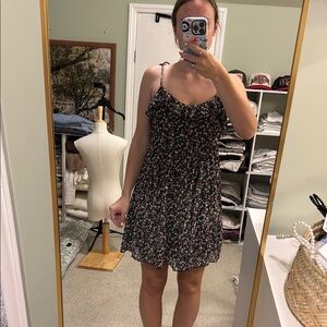 Altar'd State Floral Navy Blue Mini Dress